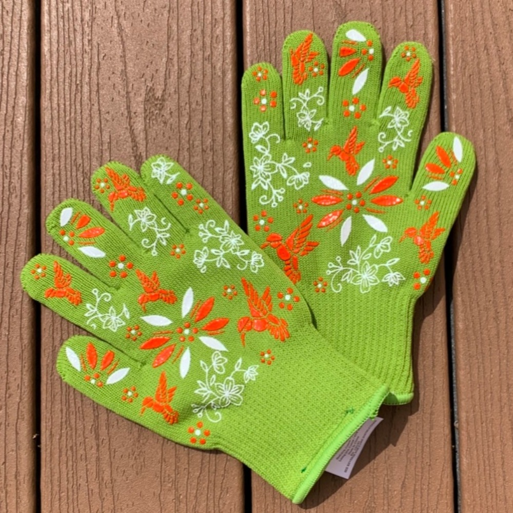 🆕TARA TESHER TEMPTATIONS OVEN GLOVES “HUMMINGBIRDS” SIZE SMALL/MED NWTS!